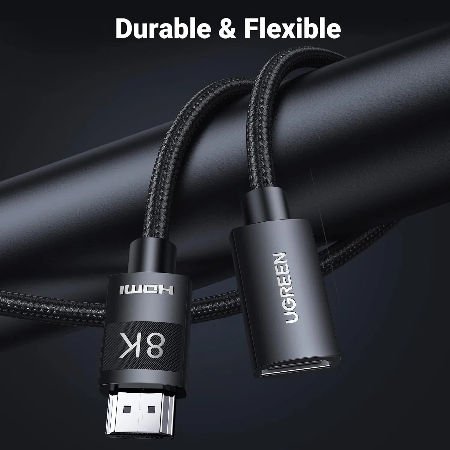 UGREEN HDMI 2.1 Male to Female Extension Cable - 8K 60Hz / 4K 240Hz, 48Gbps Ultra High Speed - 40400 8