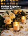 12Pack Flameless LED Votive Candles, Long Lasting Battery Operated Tea Light with Timers, 6 Hours On and 18 Hours Off Cycle Automatically for Wedding, Table Decorations (Warm White)
