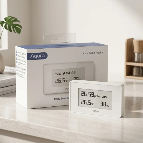 Aqara TVOC Air Quality Monitor with E-Ink Display, Temperature & Humidity Sensor