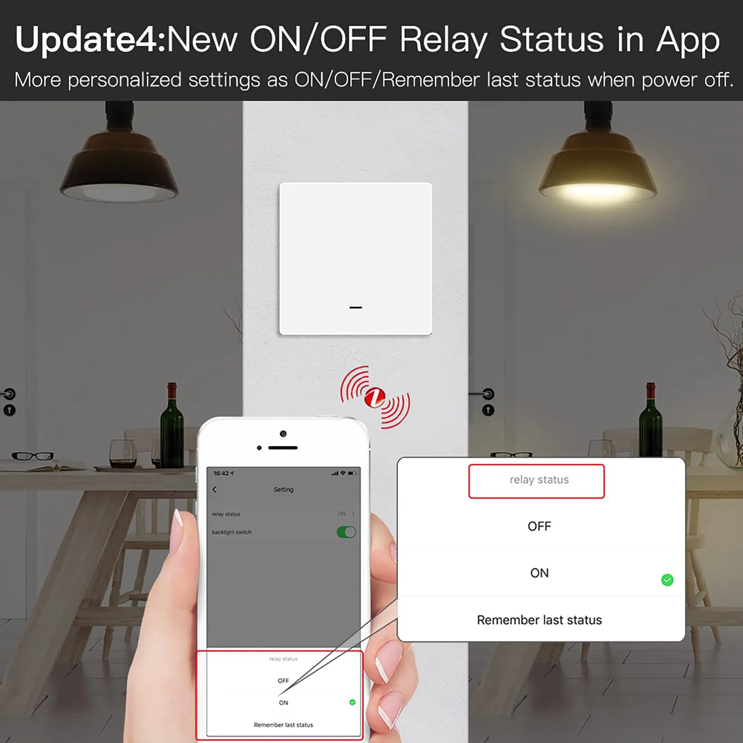 MOES ZigBee Smart Light Switch 1 Gang without Neutral Conductor No Capacitor Required, Also Works with L&N Cable, Compatible with Smart Life Tuya App Alexa Google, Tuya Zigbee Hub Required 6