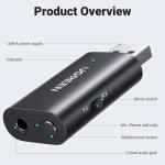 UGREEN Bluetooth 5.1 Transmitter and Receiver 2-in-1 Adapter with 3.5mm Aux 60300