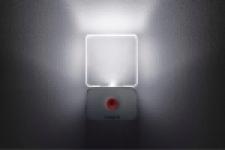 Integral LED Motion Sensor Night Light, Battery Operated Night Light with Twilight Sensor for Stairs, Staircases, Kitchens, Bedrooms, Kids Night Light and More, Transparent