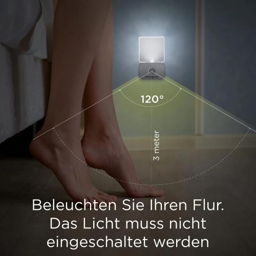 Integral LED Motion Sensor Night Light, Battery Operated Night Light with Twilight Sensor for Stairs, Staircases, Kitchens, Bedrooms, Kids Night Light and More, Transparent