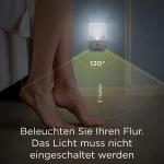 Integral LED Motion Sensor Night Light, Battery Operated Night Light with Twilight Sensor for Stairs, Staircases, Kitchens, Bedrooms, Kids Night Light and More, Transparent
