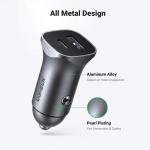 UGREEN 30W USB-C Car Charger PD 3.0 Fast Charger with Braided Cable - Space Grey 90314