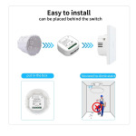 MOES Wireless Smart Light Switch Kit - 1 Gang 2 Pack, No Battery/Wiring/Hub Required, RF433 + WiFi Remote Control