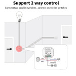 MOES Wireless Smart Light Switch Kit - 1 Gang 2 Pack, No Battery/Wiring/Hub Required, RF433 + WiFi Remote Control