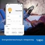 Tapo TP-Link L520E Smart WiFi LED Bulb, E27 Cool White, Dimmable, No Hub Required