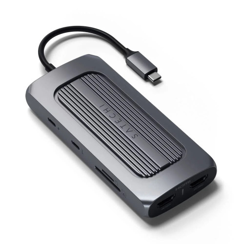 Satechi MX USB-C Multiport Adapter with Dual 4K HDMI, 100W PD & Ethernet - Space Gray