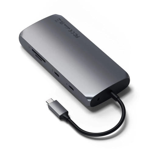 Satechi MX USB-C Multiport Adapter with Dual 4K HDMI, 100W PD & Ethernet - Space Gray