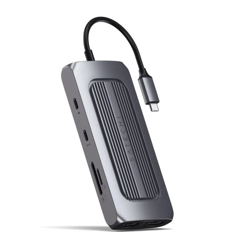 Satechi MX USB-C Multiport Adapter with Dual 4K HDMI, 100W PD & Ethernet - Space Gray