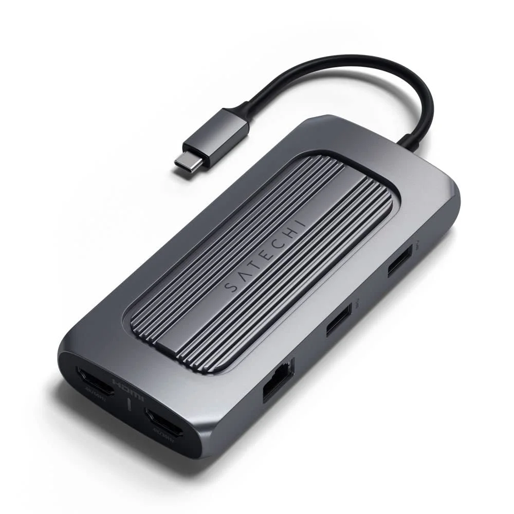 Satechi MX USB-C Multiport Adapter with Dual 4K HDMI, 100W PD & Ethernet - Space Gray 2