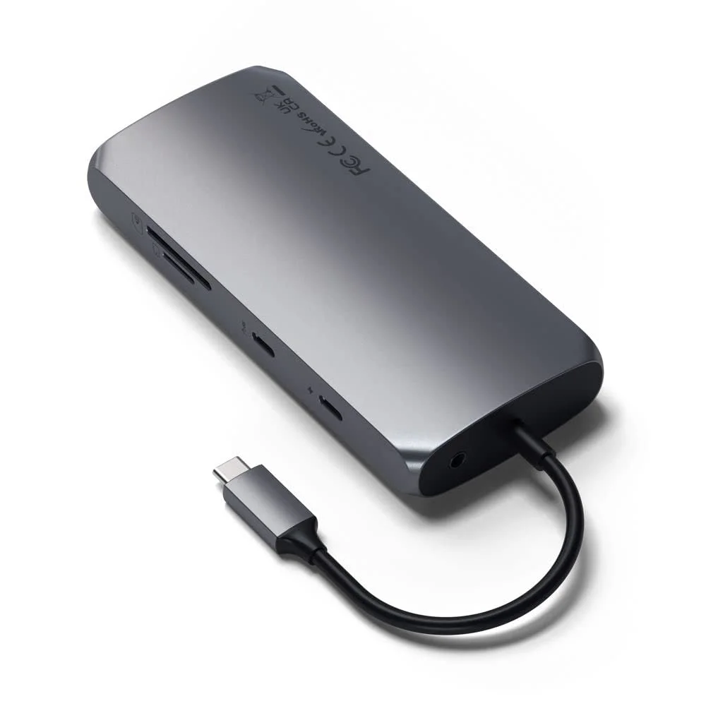 Satechi MX USB-C Multiport Adapter with Dual 4K HDMI, 100W PD & Ethernet - Space Gray 4