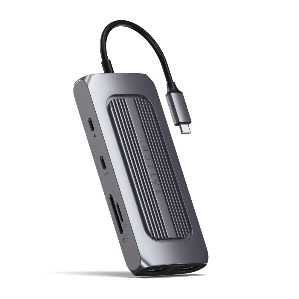 Satechi MX USB-C Multiport Adapter with Dual 4K HDMI, 100W PD & Ethernet - Space Gray 5
