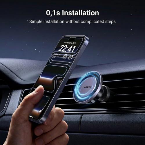 UGREEN MagSafe Adjustable Car Mount & Phone Holder with Metal Ring 90527
