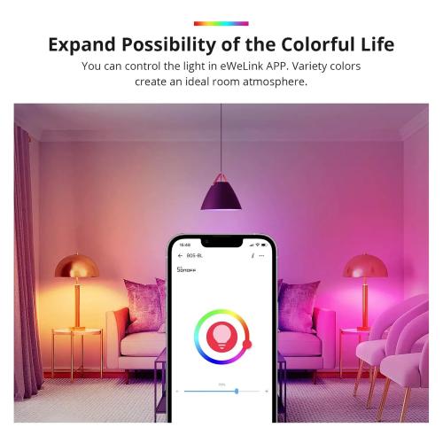 SONOFF B05-BL-A60 Smart WiFi LED Light Bulb E27 9W RGBCW Dimmable