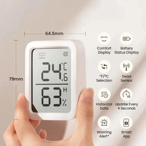 SwitchBot Smart Indoor Hygrometer & Thermometer with Bluetooth and Data Logging