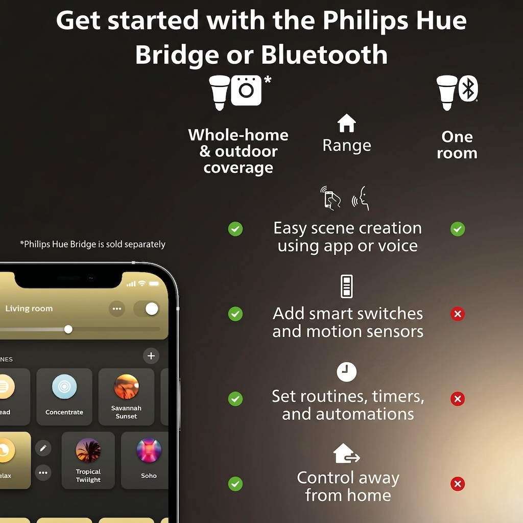 Philips Hue White Vintage Filament Smart LED Bulb A19 E27 Bluetooth & Zigbee 580 7