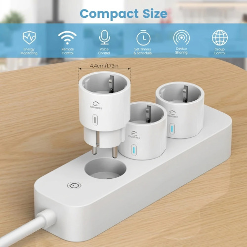 EIGHTREE Wi-Fi Smart Plug with Energy Monitoring - 4 Pack