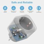 EIGHTREE WiFi Smart Plug (Type F) - 16A Energy Monitoring Outlet (4-Pack)