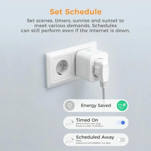 Refoss Smart Wi-Fi Mini Socket Plug - Pack of 2, Works with Alexa & Google Assistant