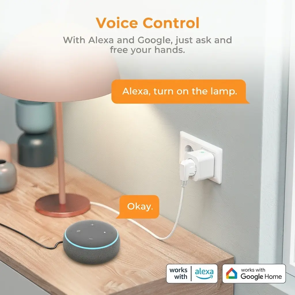 Refoss Smart Wi-Fi Mini Socket Plug - Pack of 2, Works with Alexa & Google Assistant 4