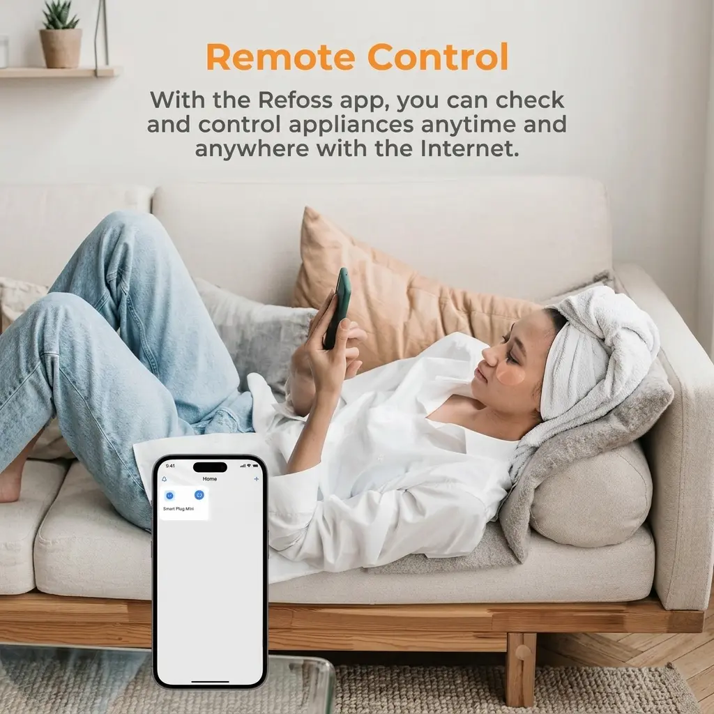 Refoss Smart Wi-Fi Mini Socket Plug - Pack of 2, Works with Alexa & Google Assistant 5