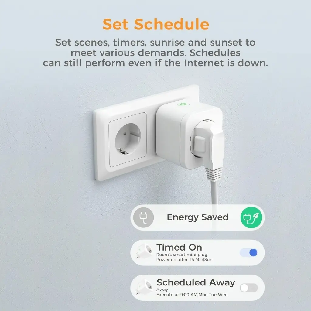 Refoss Smart Wi-Fi Mini Socket Plug - Pack of 2, Works with Alexa & Google Assistant 6