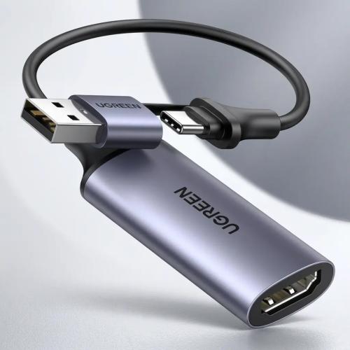 UGREEN 4K HDMI to USB Video Capture Card, 1080P 30fps Streaming & Recording Adapter (USB-A/USB-C) 40189