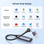 UGREEN 4K HDMI to USB Video Capture Card, 1080P 30fps Streaming & Recording Adapter (USB-A/USB-C) 40189