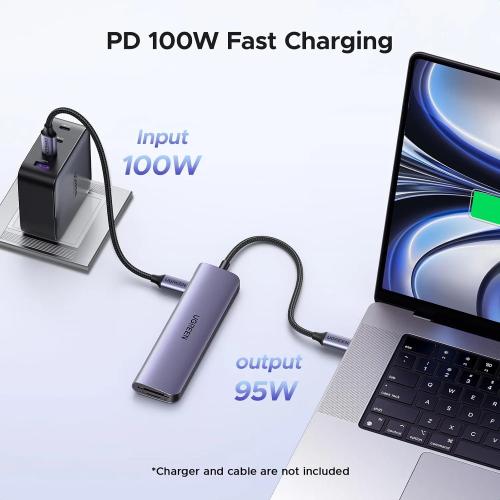 UGREEN 7-in-1 USB-C Hub with 4K HDMI, 100W PD Charging & SD/TF Card Reader 15214