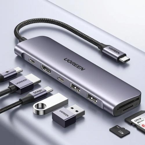 UGREEN Revodok 7-in-1 USB-C Hub with 4K HDMI, 100W PD Charging & SD/TF Card Reader 15214