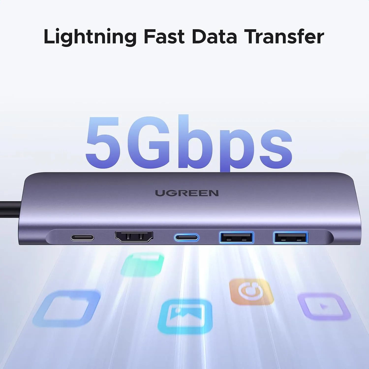 UGREEN 7-in-1 USB-C Hub with 4K HDMI, 100W PD Charging & SD/TF Card Reader 15214 3