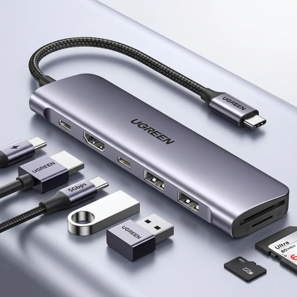 UGREEN Revodok 7-in-1 USB-C Hub with 4K HDMI, 100W PD Charging & SD/TF Card Reader 15214