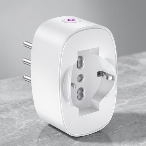 SURFOU Smart WiFi Plug, Italian Type L Socket with Energy Monitoring & Timer, 16A