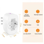 SURFOU Smart WiFi Plug, Italian Type L Socket with Energy Monitoring & Timer, 16A