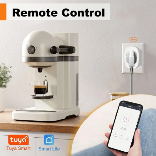 SURFOU Smart WiFi Plug, Italian Type L Socket with Energy Monitoring & Timer, 16A
