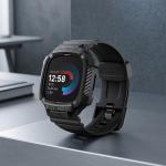 Spigen Rugged Armor Pro Band with Case for Fitbit Versa 4 / Sense 2 - Black