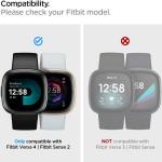 Spigen Rugged Armor Pro Band with Case for Fitbit Versa 4 / Sense 2 - Black