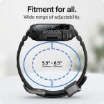 Spigen Rugged Armor Pro Band with Case for Fitbit Versa 4 / Sense 2 - Black