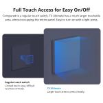 SONOFF TX Ultimate T5-1C-86 Smart 1-Gang RGB Touch Wall Switch - White