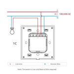 SONOFF TX Ultimate T5-1C-86 Smart 1-Gang RGB Touch Wall Switch - White