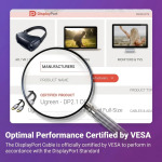 UGREEN DisplayPort 2.1 Cable 16K/8K 2M - VESA Certified 40Gbps Braided Cord 25862