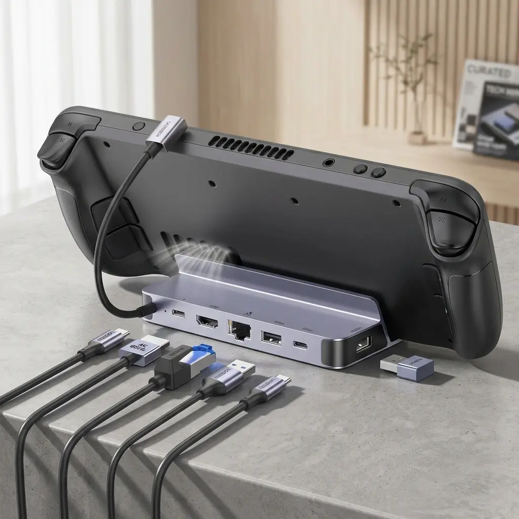 UGREEN 6-in-1 USB-C Docking Station for Steam Deck, ROG Ally & iPhone 15/16 Series