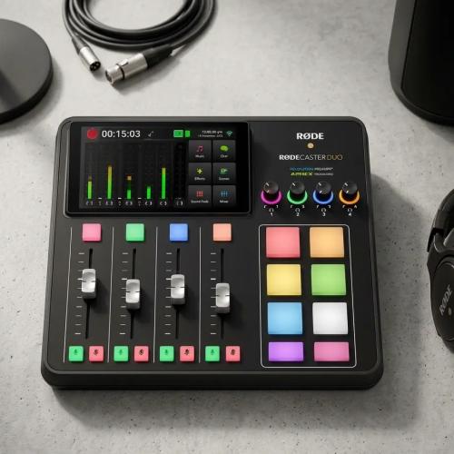 RODE RODECaster Duo Compact Integrated Audio Production Studio - Black