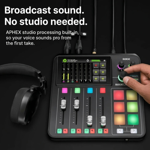 RODE RODECaster Duo Compact Integrated Audio Production Studio - Black