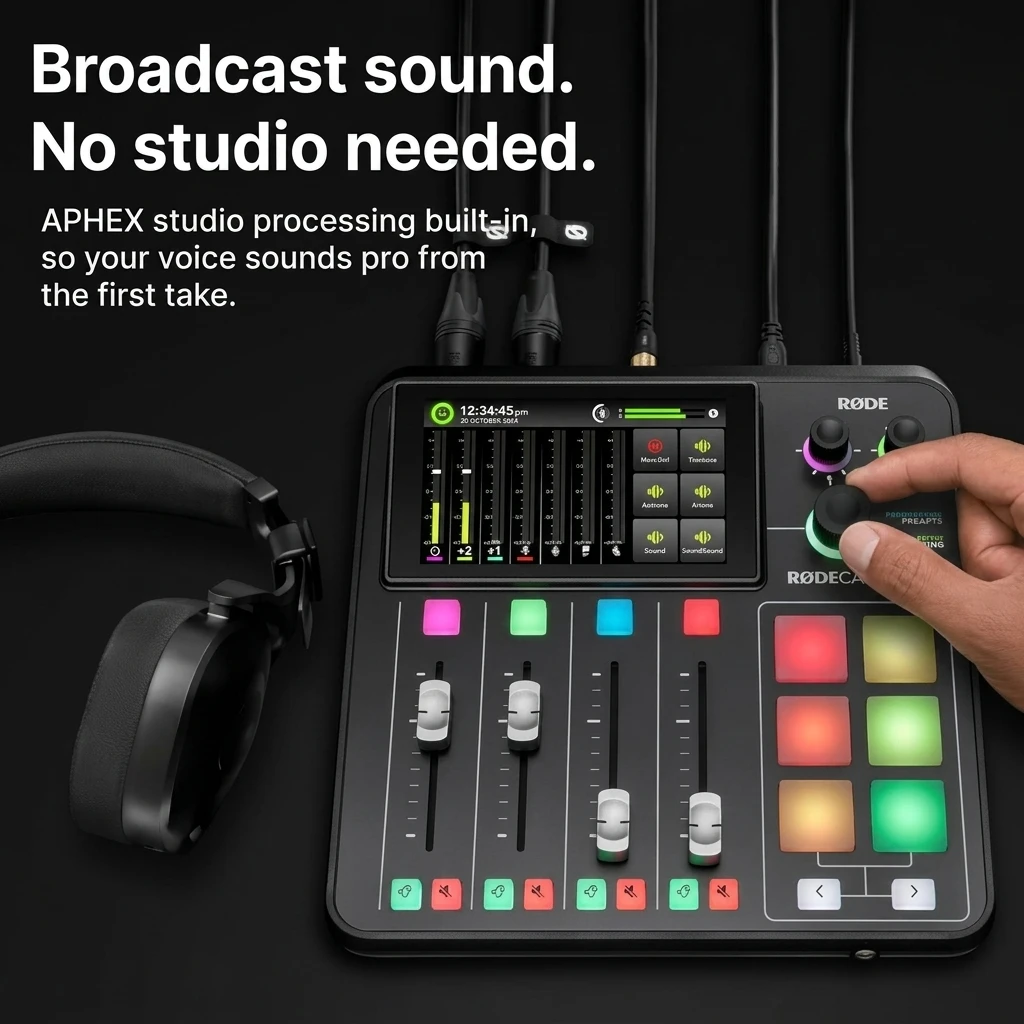 RODE RODECaster Duo Compact Integrated Audio Production Studio - Black 2