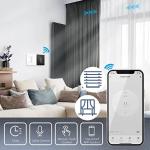MOES Smart WiFi Curtain Switch, 2.5D Arc Glass Touch Panel for Roller Blinds & Shutters