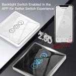MOES Smart WiFi Curtain Switch, 2.5D Arc Glass Touch Panel for Roller Blinds & Shutters