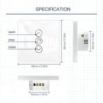 MOES Smart WiFi Curtain Switch, 2.5D Arc Glass Touch Panel for Roller Blinds & Shutters